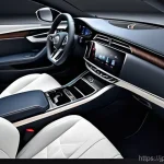 벤츠 A클래스 세단과 해치백 차이 - 25-inch digital screens blend seamlessly into a floating panel, showcasing crisp navigation graphics...