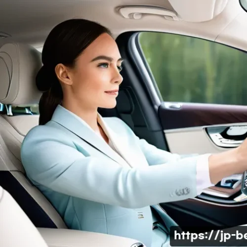 벤츠 S클래스의 자율주행 레벨 - **Prompt:** A luxurious Mercedes-Benz S-Class interior on a modern, well-maintained highway during a...