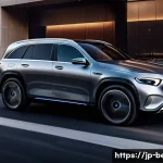 벤츠 EQB 전기차와 볼보 XC40 리차지 비교 - A sophisticated, sleek Mercedes-Benz EQB electric SUV parked on a modern urban street at dusk, showc...